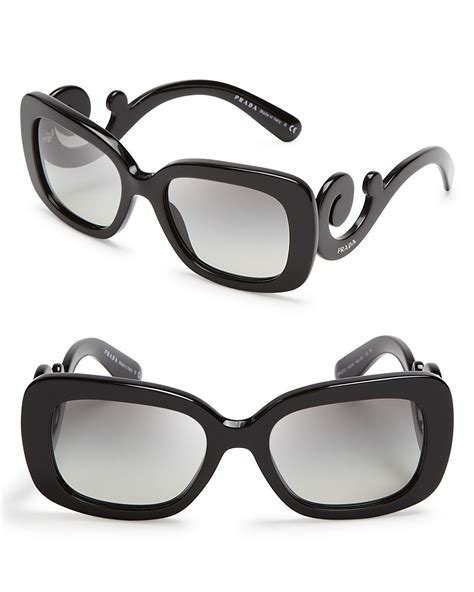 prada black frame baroque sunglasses|prada minimal baroque sunglasses.